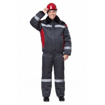 Костюм Страйк серый/красный (зимний) КОС630