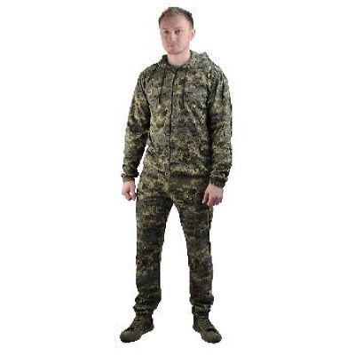 Костюм трикотажный ТИР-3 серо-зеленая цифра (куртка + брюки 100%х/б)