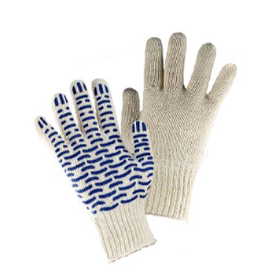 Перчатки х/б Люкс ПВХ-Волна 7,5кл  (200 пар в уп.)