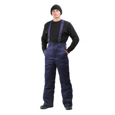 Брюки мужские зимние тк. грета т-синие