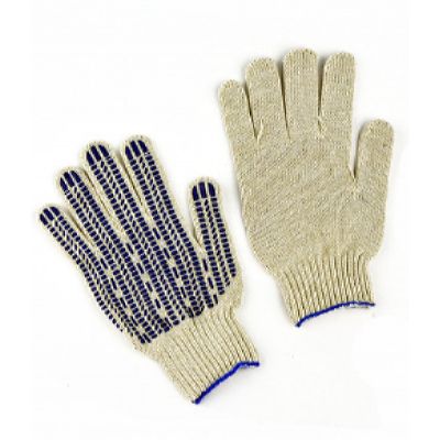 Перчатки х/б Люкс ПВХ-Протектор 7,5кл  (200 пар в уп.)