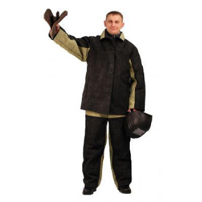 Костюм Сварщик зимний брезентовый со спилком
