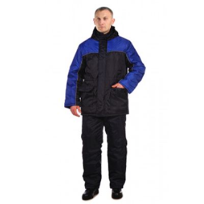 Костюм зимний БАЛТИКА куртка/полукомб. цвет: т.синий/василек