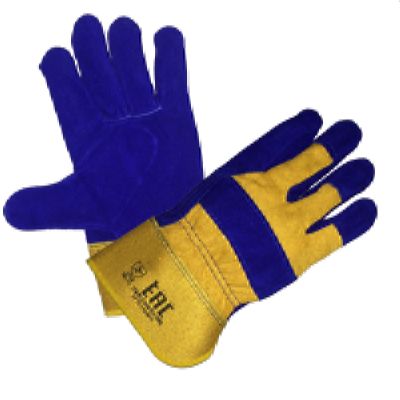 Перчатки Сапфир - спилковые, комбинированные