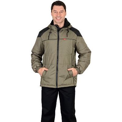 Куртка СИРИУС-Спринтер мужская,  оливковая с черным