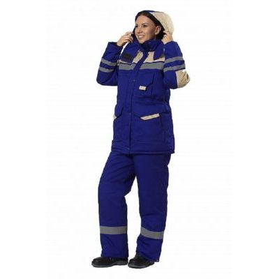 Костюм Зимник василек/бежевый (женский)  КОС632Р