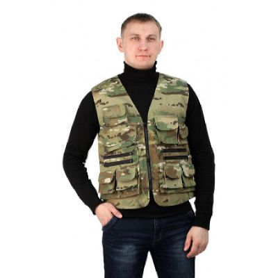 Жилет мужской Профи рип-стоп мультикам