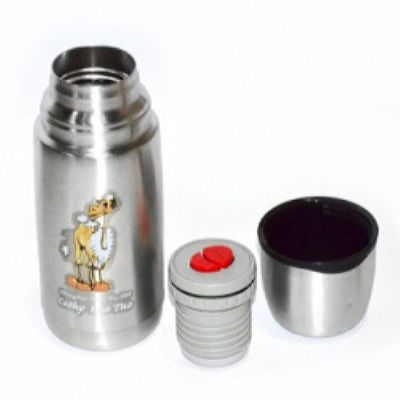 Термос LUO TUO с узким горлом. вакуумный.  стальной, кнопкой, 0,3 л (упак. 12 шт.)