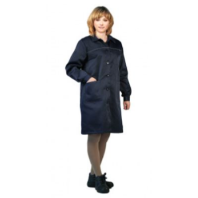 Халат женский "Валент" т-синий