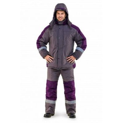 Костюм Эксперт серый/баклажан КОС800