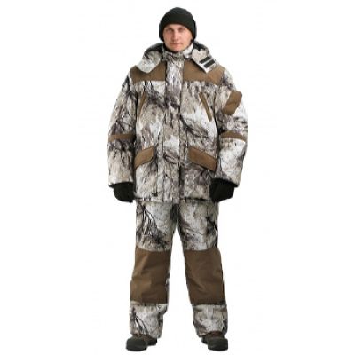 Костюм мужской «Горка-Буран» зимний мембрана непромокаемый дышащий кмф  Снежный лес