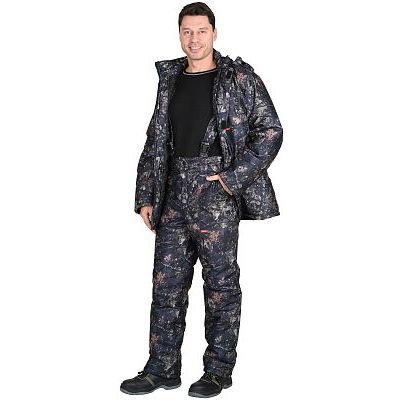 Костюм СИРИУС-Тайга зимний мембранный непромокаемый дышащий КМФ Темный лес (меркурий)