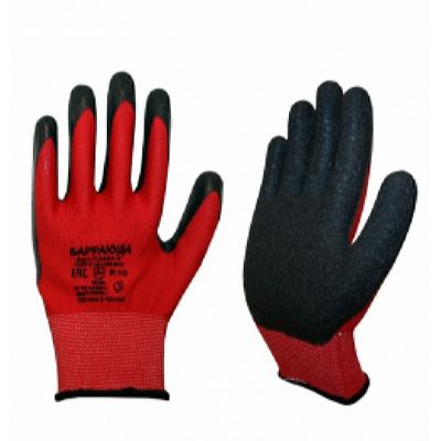 Перчатки Барракуда полиамидные с рельефным латексным покрытием 13кл (400 пар в уп.)