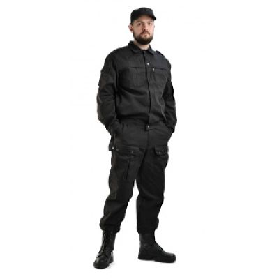 Костюм мужской Спецназ рип-стоп черный