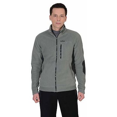 Куртка флисовая СИРИУС-Актив серая отделка черная