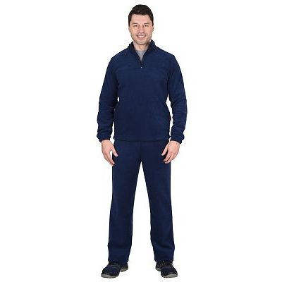 Костюм флисовый 260г/кв.м куртка, брюки темно-синий