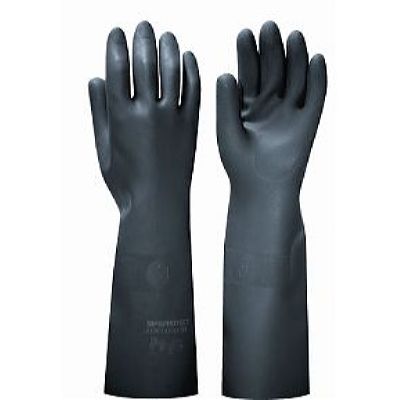 Перчатки БЛЭК ГАУНТЛЕТ , в уп.36пар (латекс, без хлопк. слоя, толщ.0,80мм,дл.450мм.)