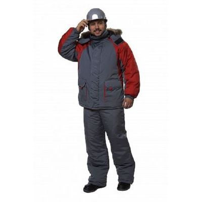 Куртка Брукс серый/красный КУР565