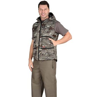 Жилет Захват утепленный с капюшоном тк. Кроун 230 ,  КМФ Питон