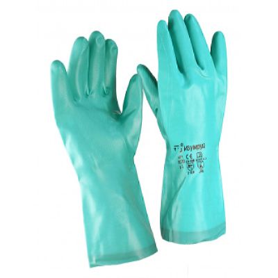 Перчатки химзащитные МБС, КЩС-50%, нитриловые Изумруд (60 пар в уп.)