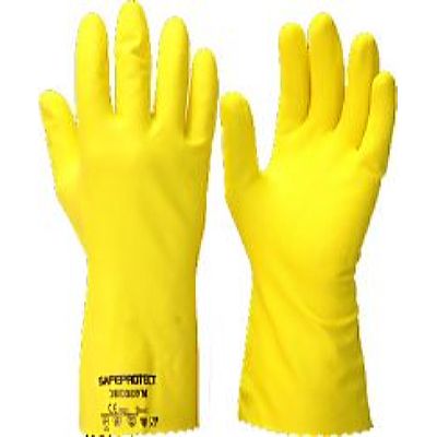Перчатки ЭКОХОУМ  р.S,M,L,XL, в уп.144пар (латекс, хлопковый слой, толщ.0,40мм,дл.300мм.)
