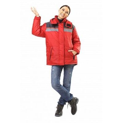 Куртка Эребус красный/серый (женская) КУР604