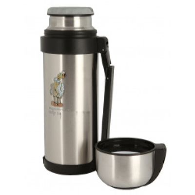 Термос LUO TUO с универсальным горлом,вакуумный.стальной, с миской, с ручкой, с ремешком,1,5л(12шт)