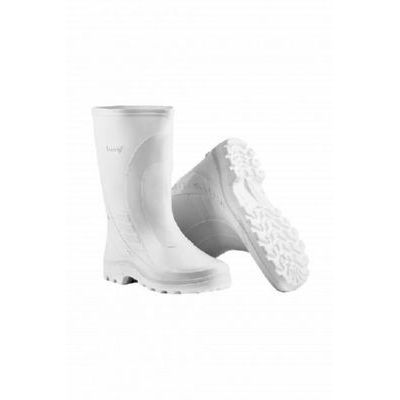 Сапоги ПВХ мужские белые МБС КЩС САП238
