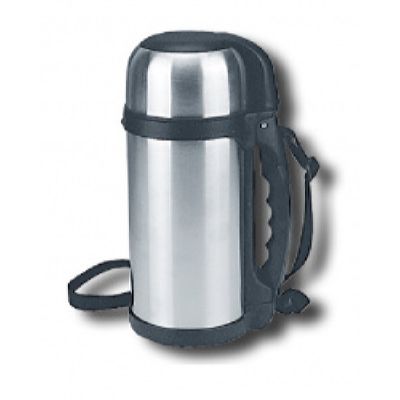 Термос LUO TUO с широким горлом, вакуумный. стальной, с миской, с ручкой, с ремешком, 1,2л (12шт)