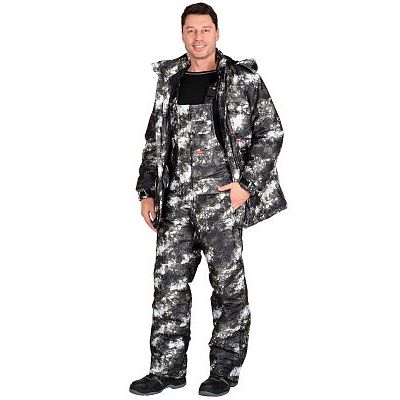 Костюм СИРИУС-Мустанг зимний мембранный непромокаемый дышащий КМФ Зеленые соты