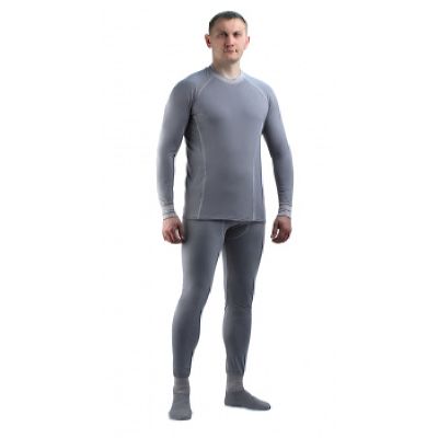 Термобельё в комплекте (фуфайка. кальсоны) EcoDry RealMan серое