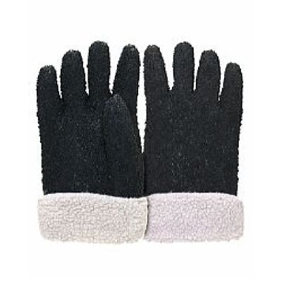 Перчатки утепленные ВИНТЕРЛЕ Грипп ПВХ черного цвета с крошкой, вкладыш акриловый мех, в уп.60пар