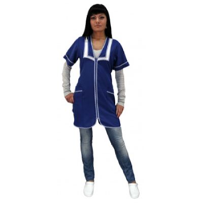 Халат женский "Сакура" васильковый