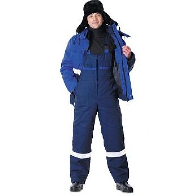 Костюм СИРИУС-НОВАТОР зимний: куртка кор.,п/комб. синий с васильковым и СОП