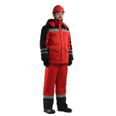 Костюм мужской Зимник зимний красный с черным